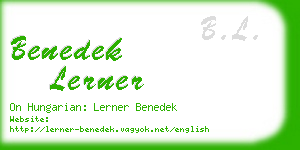 benedek lerner business card